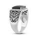 Load image into Gallery viewer, Jewelili Sterling Silver with Black Onyx and 1/10 CTTW Natural White Round Diamonds Men&#39;s Ring
