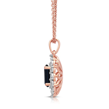 Jewelili 14K Rose Gold over Sterling Silver 7