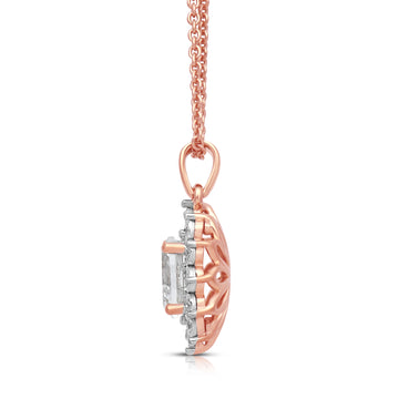 Jewelili 14K Rose Gold over Sterling Silver 7
