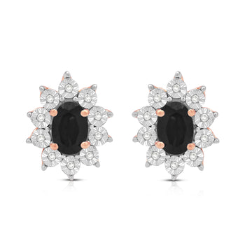 Jewelili 14K Rose Gold Over Sterling Sliver O