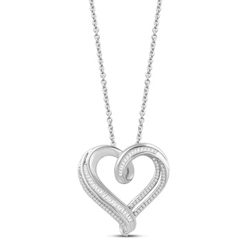 Jewelili Sterling Silver with 1/2 CTTW Diamon