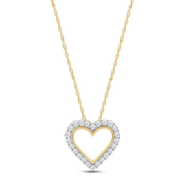 Jewelili 10K Yellow Gold with 1/2 CTTW Diamon