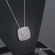 Load and play video in Gallery viewer, Jewelili Sterling Silver With 1/2 CTTW White Diamonds Square Shape Pendant Necklace
