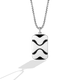 Load image into Gallery viewer,  Star Wars Stormtrooper™ inspired UNISEX Diamond  PENDANT 3/8 CT.TW. Black Diamonds and Ceramic Silver Front view
