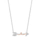 Load image into Gallery viewer, Jewelili Arrow Pendant Necklace with Natural White Round Diamonds in 10K Rose Gold over Sterling Silver
