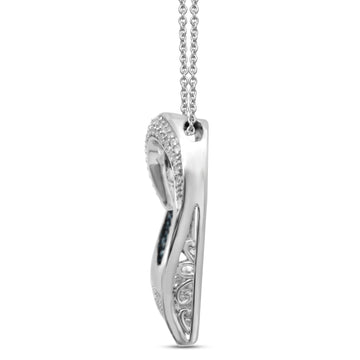 Jewelili Sterling Silver With 1/3 CTTW Treate