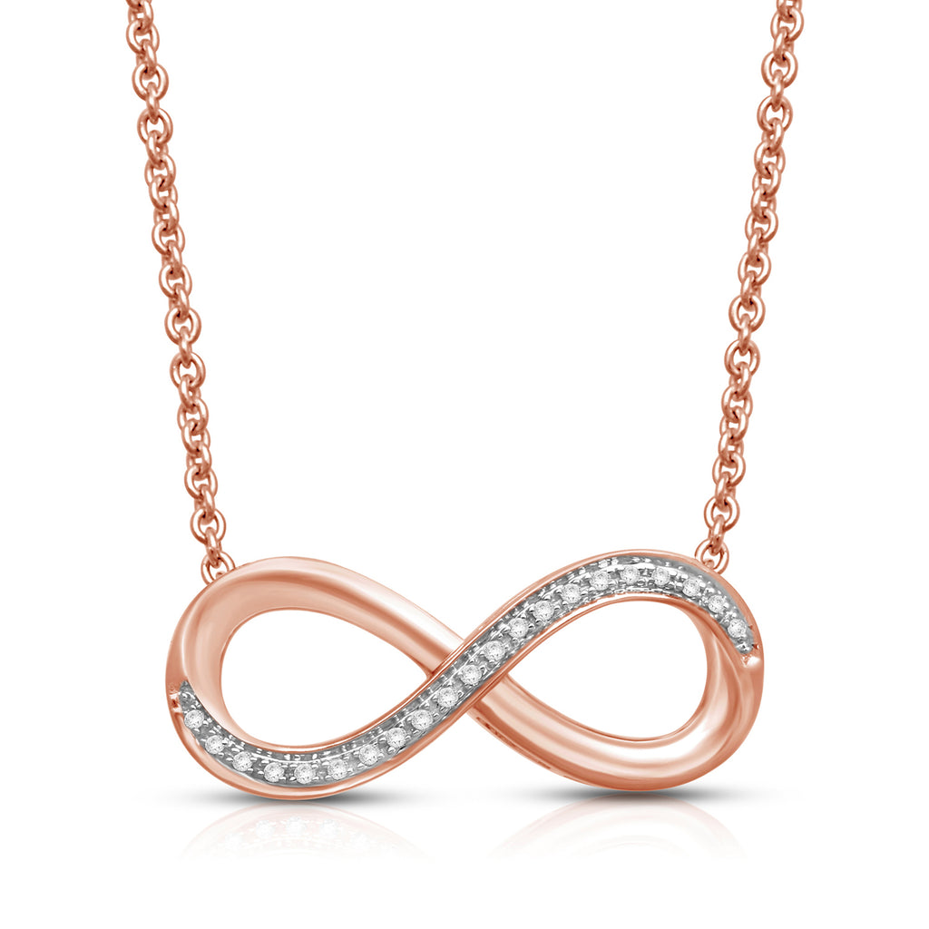 Sterling and Diamond Cable Chain Necklace With outlet Rose Pendant