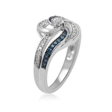 Jewelili Sterling Silver With 1/4 CTTW Treate