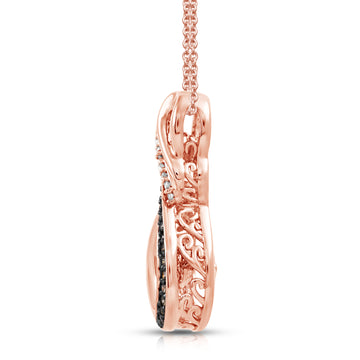 Jewelili Rose Gold Over Sterling Silver With 