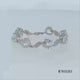 Load and play video in Gallery viewer, Jewelili Sterling Silver Heart and Round Shape Created White Sapphire Bracelet, 7.25&quot;
