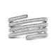 Load image into Gallery viewer, Jewelili Sterling Silver 1/5 CTTW Natural White Round Diamonds Multi Row Criss Cross Ring
