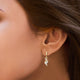 Load image into Gallery viewer, Jewelili Sterling Silver With 1/4 CTTW Diamonds Dangle Earrings
