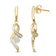 Load image into Gallery viewer, Jewelili Sterling Silver With 1/4 CTTW Diamonds Dangle Earrings
