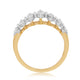 Load image into Gallery viewer, Jewelili 14K Yellow Gold With 1.00 CTTW Natural White Round Diamonds Anniversary Ring

