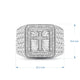 Load image into Gallery viewer, Jewelili Cross Texture Men&#39;s Ring with Natural White Round Diamonds in Sterling Silver 1/10 CTTW View 6
