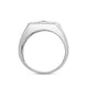 Load image into Gallery viewer, Jewelili Cross Texture Men&#39;s Ring with Natural White Round Diamonds in Sterling Silver 1/10 CTTW View 5
