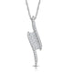 Load image into Gallery viewer, Jewelili Sterling Silver with 1/6 CTTW Natural White Diamonds Pendant Necklace
