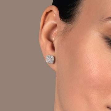 Jewelili Sterling Silver With 1/4 CTTW White 