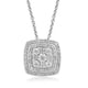 Load image into Gallery viewer, Jewelili Sterling Silver With 1/2 CTTW White Diamonds Square Shape Pendant Necklace
