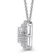 Load image into Gallery viewer, Jewelili Sterling Silver With 1/2 CTTW White Diamonds Square Shape Pendant Necklace
