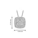 Load image into Gallery viewer, Jewelili Sterling Silver With 1/2 CTTW White Diamonds Square Shape Pendant Necklace
