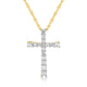 Load image into Gallery viewer, Jewelili 10K Yellow Gold With 1/2 CTTW Natural Round Diamonds Cross Pendant Necklace
