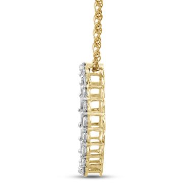 Jewelili 10K Yellow Gold With 1/2 CTTW Natura