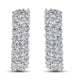 Load image into Gallery viewer, Jewelili 10K White Gold With 2.00 CTTW Natural White Diamond Hoop Earrings
