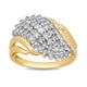 Load image into Gallery viewer, Jewelili 10K Yellow Gold with 1.00 CTTW Natural White Round Diamonds Cluster Ring
