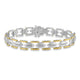 Load image into Gallery viewer, Jewelili Diamond Link Bracelet Natural White Round in Yellow Gold Over Sterling Silver with 1/2 CTTW
