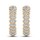 Load image into Gallery viewer, Jewelili 10K Yellow Gold With 1.00 CTTW Natural White Diamond Hoop Earrings
