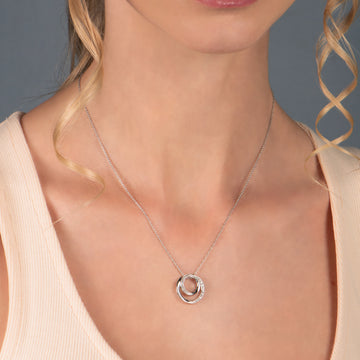 Jewelili Sterling Silver With Natural White D