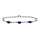 Load image into Gallery viewer, Jewelili Bracelet with Created Blue Sapphire in Sterling Silver View 1
