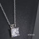 Load and play video in Gallery viewer, Jewelili 10K White Gold With Cubic Zirconia Solitaire Pendant Necklace
