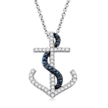 Effy Splash Sterling Silver Multi Color Sapphire Anchor Pendant, 1.40 –  effyjewelry.com