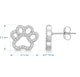 Load image into Gallery viewer, Jewelili Paw Stud Earrings with Natural White Round Diamonds in Sterling Silver View 5
