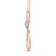 Load image into Gallery viewer, Jewelili 10K Rose Gold With 1/5 CTTW Natural White Diamonds Cross Pendant Necklace
