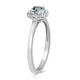 Load image into Gallery viewer, Jewelili Ring with Simulated Aquamarine and Round Cubic Zirconia in Sterling Silver View 2
