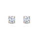 Load image into Gallery viewer, Enchanted Disney Fine Jewelry 14K Yellow Gold with 3/4cttw Diamond Majestic Princess Solitaire Earrings
