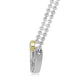 Load image into Gallery viewer, Jewelili Sterling Silver and 10K Yellow Gold With 1/10 CTTW Natural White Round Diamonds Pendant Necklace
