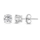 Load image into Gallery viewer, Jewelili 10K White Gold With 1 CTTW Natural White Round Diamonds Stud Earrings
