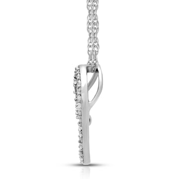 Jewelili Sterling Silver and 10K Rose Gold wi