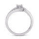 Load image into Gallery viewer, Jewelili Sterling Silver with 1/4 CTTW Natural White Round Shape Diamonds Engagement Ring
