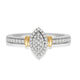 Load image into Gallery viewer, Jewelili 10K White Gold and Yellow Gold With 1/4 CTTW Natural White Diamonds Engagement Ring
