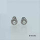 Load and play video in Gallery viewer, Jewelili 14K White Gold With 1/2 CTTW Diamonds Halo Stud Earrings
