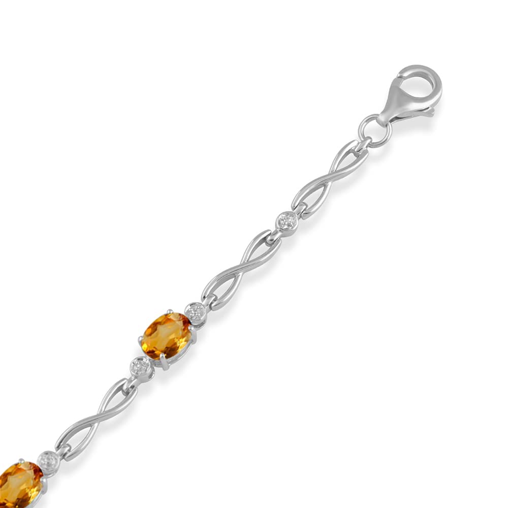 Citrine and Madeira Citrine Gold-Plated Sterling Silver Bracelet | REEDS  Jewelers