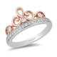 Load image into Gallery viewer, Enchanted Disney Fine Jewelry 10K White and Rose Gold with 1/4Cttw Majestic Princess Tiara Ring
