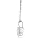 Load image into Gallery viewer, Jewelili Square Cubic Zirconia Solitaire Pendant Necklace in 10K White Gold View 3
