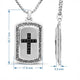 Load image into Gallery viewer, Jewelili Sterling Silver with 1/4 CTTW Treated Black Diamond Cross Dog Tag Men&#39;s Pendant Necklace
