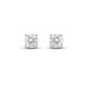 Load image into Gallery viewer, Jewelili Stud Earrings with Natural White Diamond Solitaire in 10K White Gold 1/4 CTTW View 6
